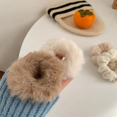 Winter Plush Hair Scrunchies