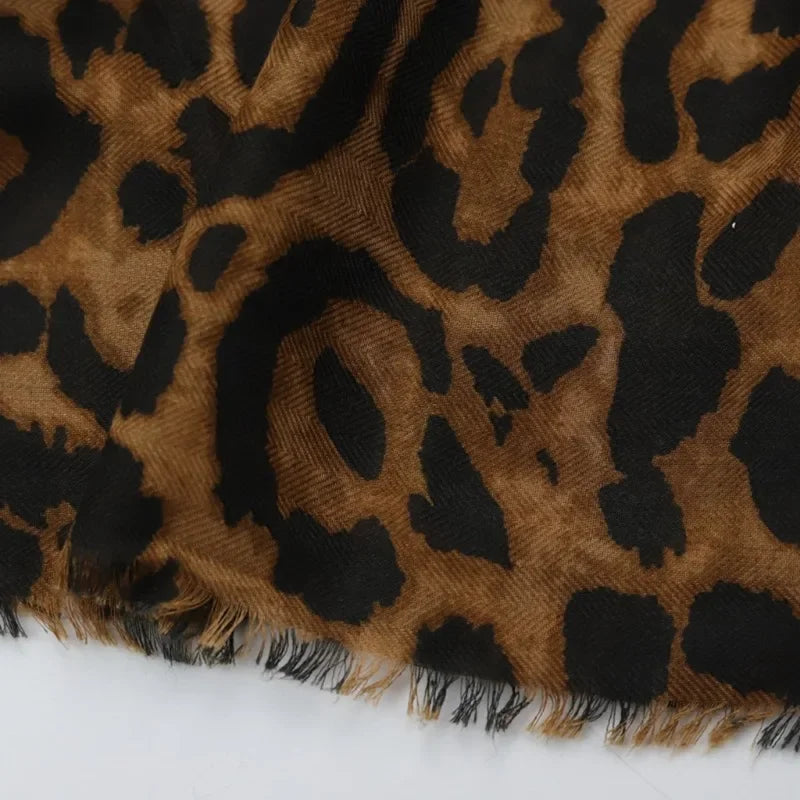 Leopard Print Winter Scarf