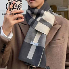 Men's Knit Cashmere Scarf