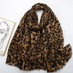 Leopard Print Winter Scarf