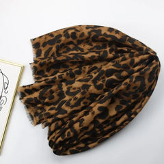 Leopard Print Winter Scarf